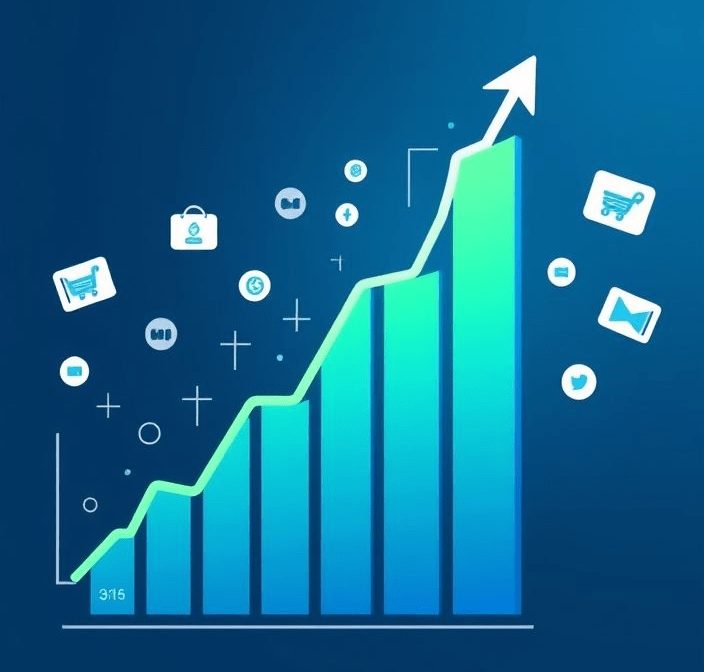 Инфографика, демонстрирующая рост конверсии на маркетплейсе после внедрения AI-инструментов OreolAI. График показывает увеличение показателя с 2% до 4.5%.
